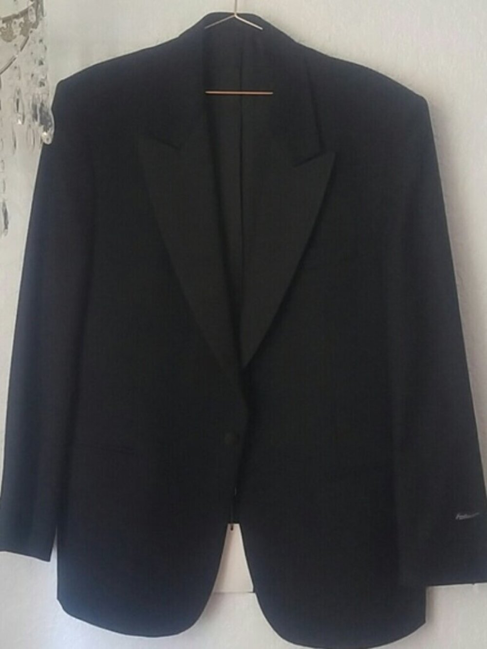 C.L. SZ 31R Black Italian Wool Lined Men's Tuxedo Jacket